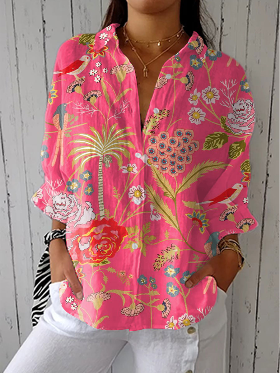 LARA - BLUSA FLORAL TROPICAL