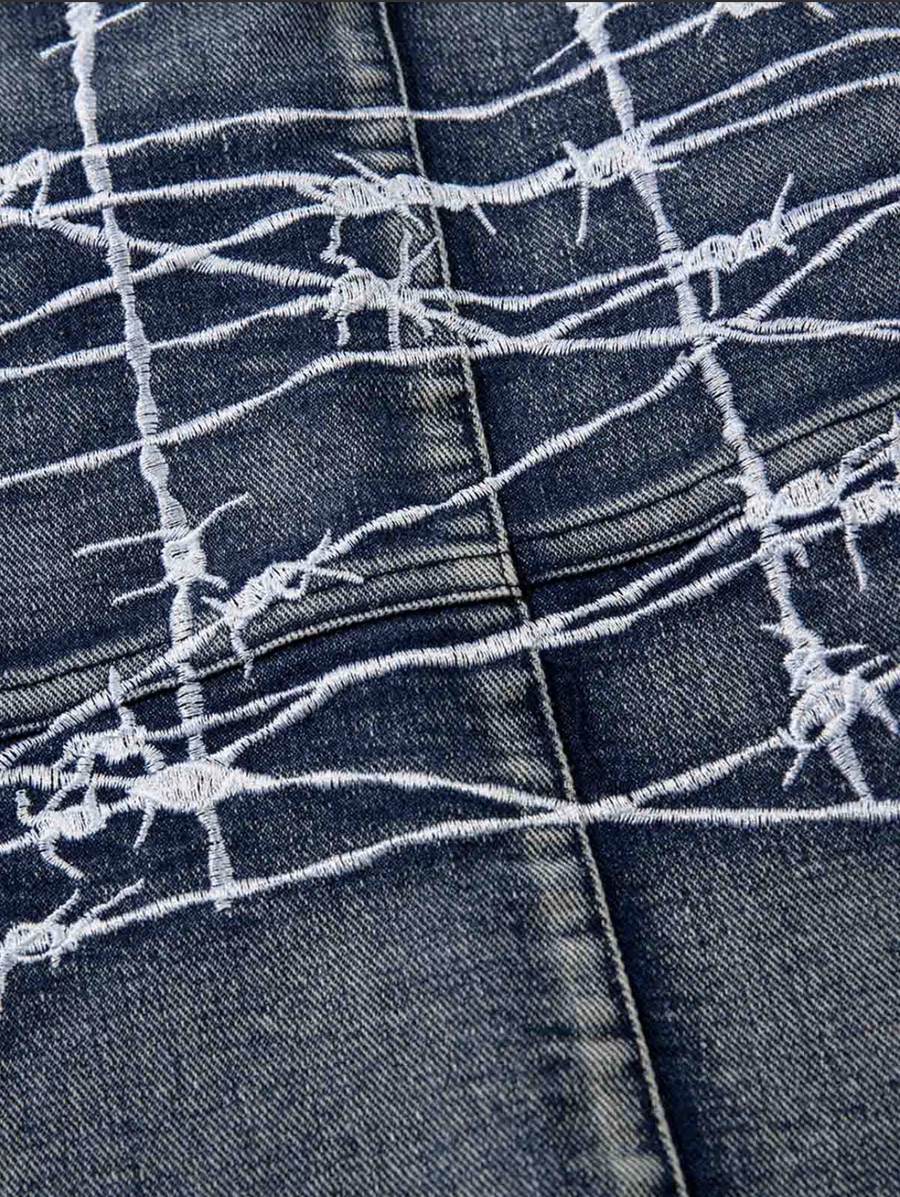 Pantalón Cargo Denim Negro Wide Fit