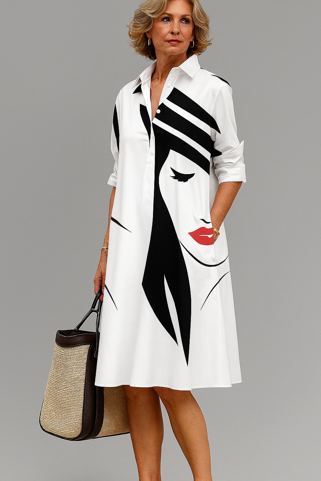Yvette | Bequemes Midi-Kleid