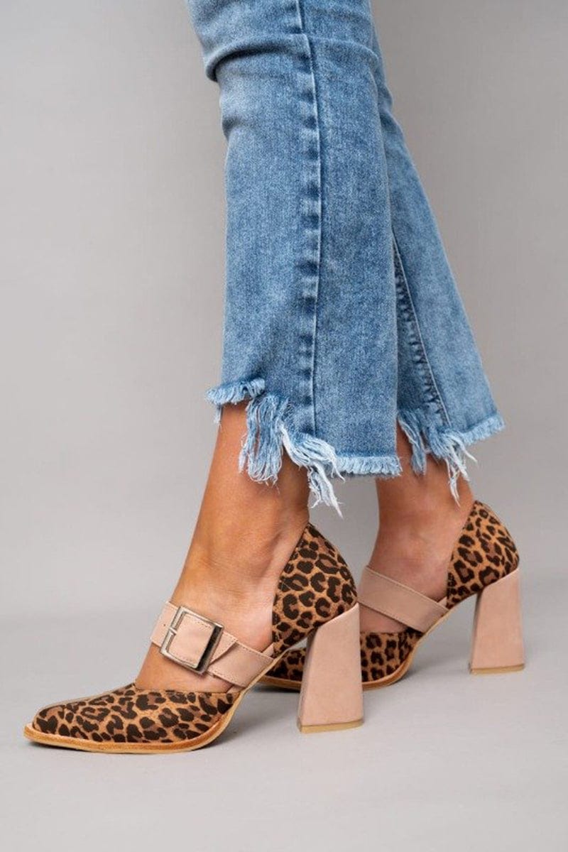 Lana™- Zapatos de Tacón  con Estampado de Leopardo Atrevido