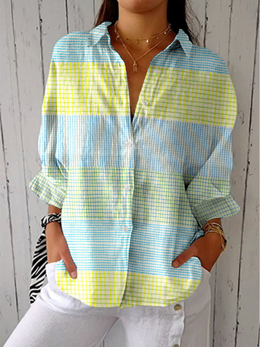 SHEILA - BLUSA DE CUADROS EN TONOS PASTELES