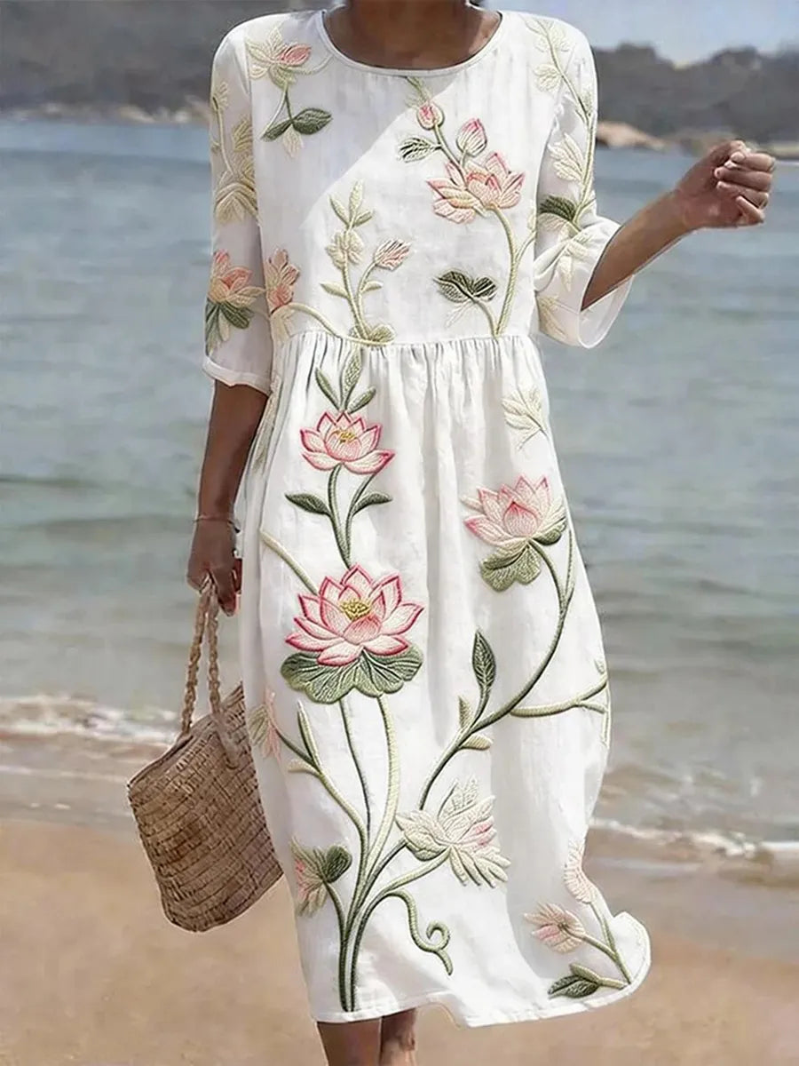 Clara - Floración Primaveral: Vestido Estampado 