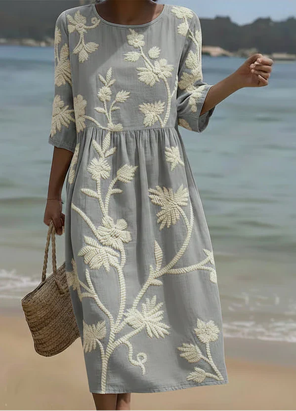 Dolores - Primavera en Flor: Vestido Midi con Estampado Floral
