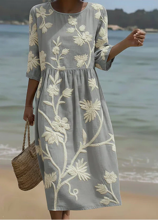 Dolores - Primavera en Flor: Vestido Midi con Estampado Floral