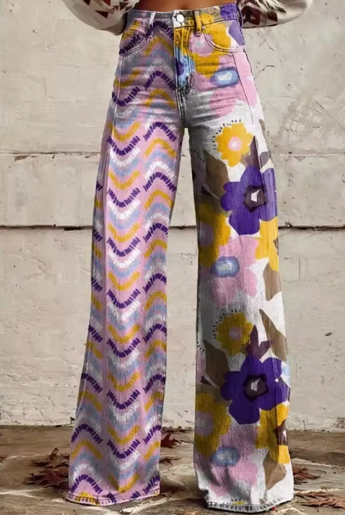 Isadora - Pantalones florales Boho de ensueño