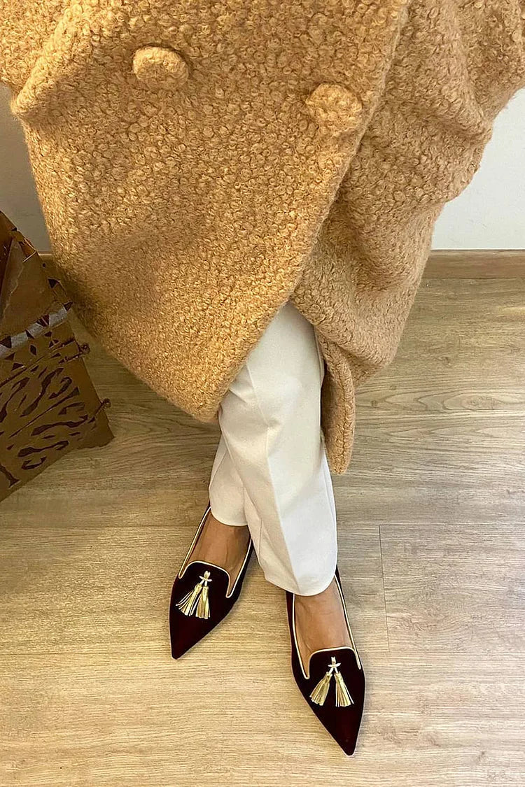 Paula - Sofisticados Mocasines Boho con Flecos 
