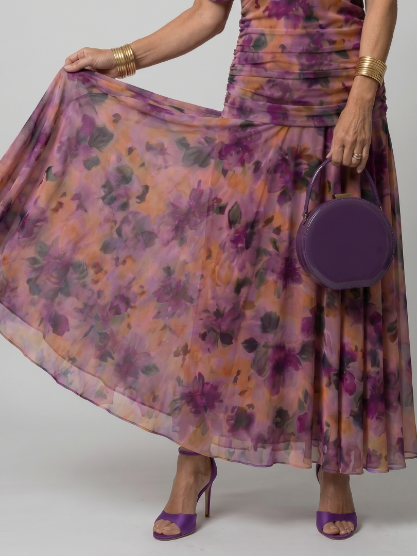 Karen - Falda Midi Escote en los Hombros  | Abito Midi Off Shoulder.