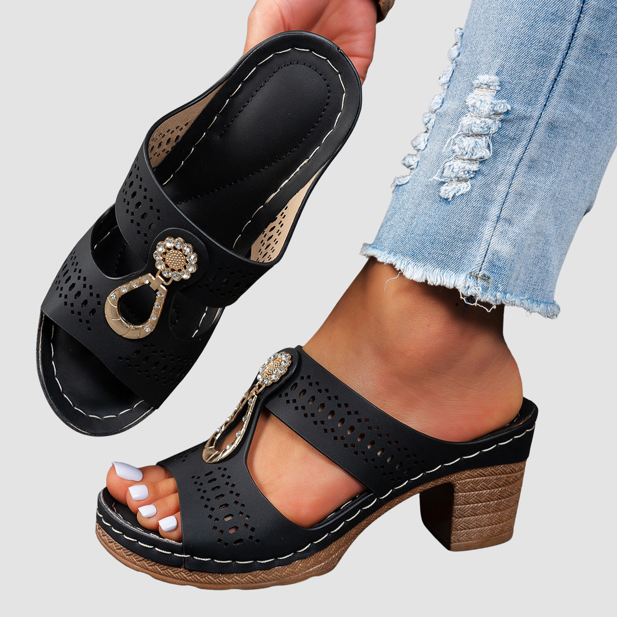 Isabel™ Sandalias Ortopédicas de Lujo con Tacones Altos para Mimarte en Estilo