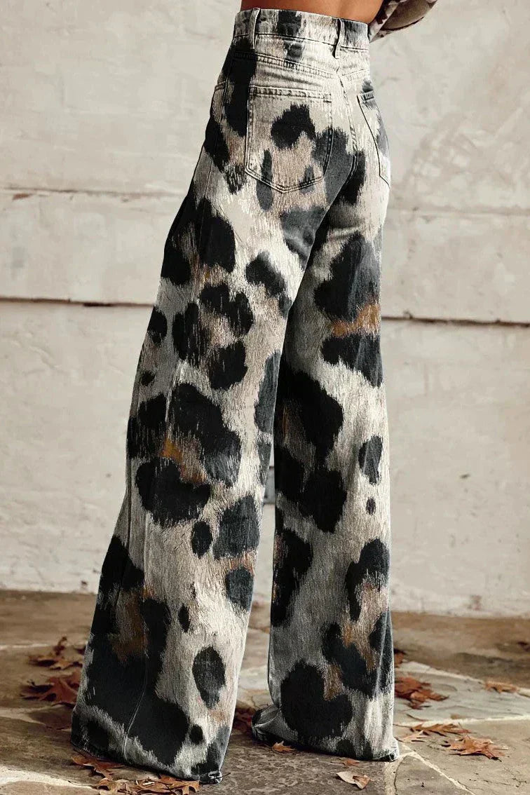 Leopardo - Pantalones bohemios de elegancia exótica