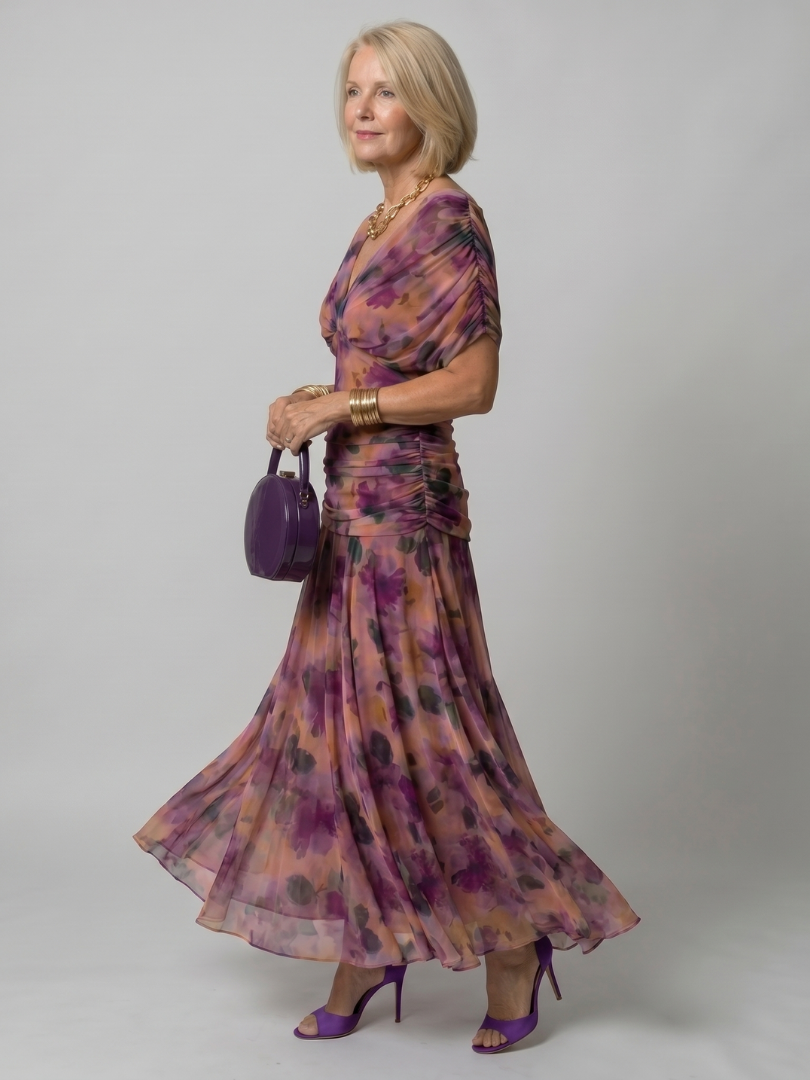 Karen - Falda Midi Escote en los Hombros  | Abito Midi Off Shoulder.