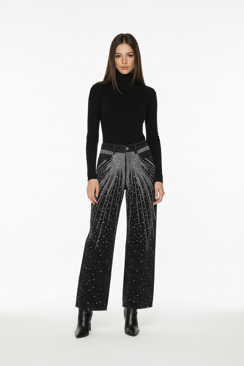 Pantalon Baggy con brillos