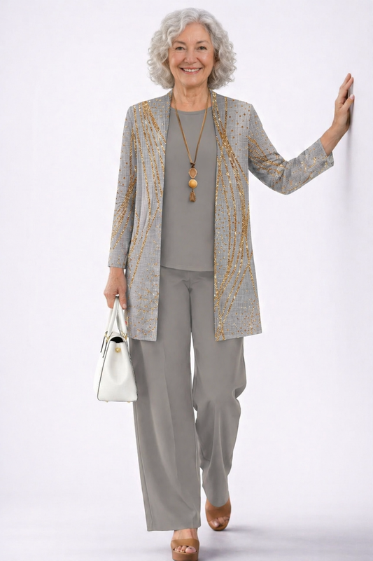 Alison | Conjunto de Tres Piezas de Moda