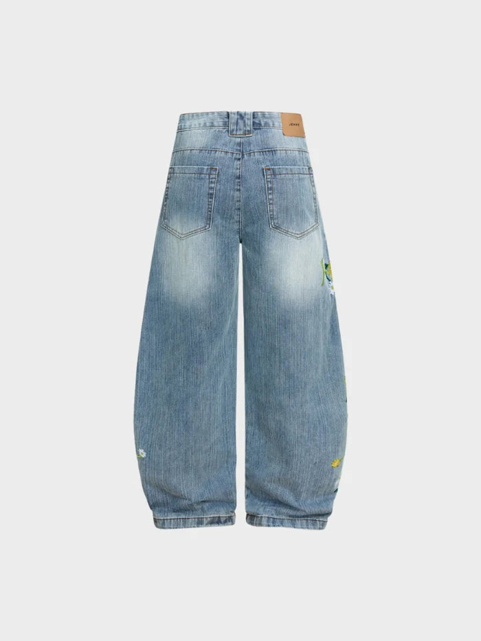 Pantalon baggy con estampado floral