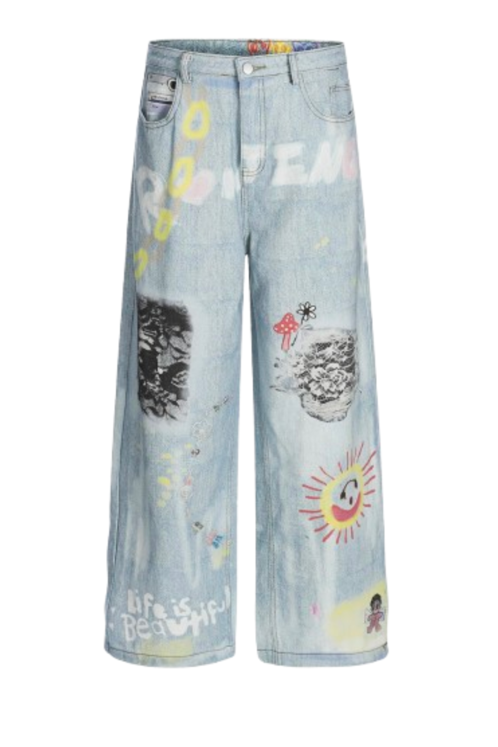 Pantalón con estampado graffiti
