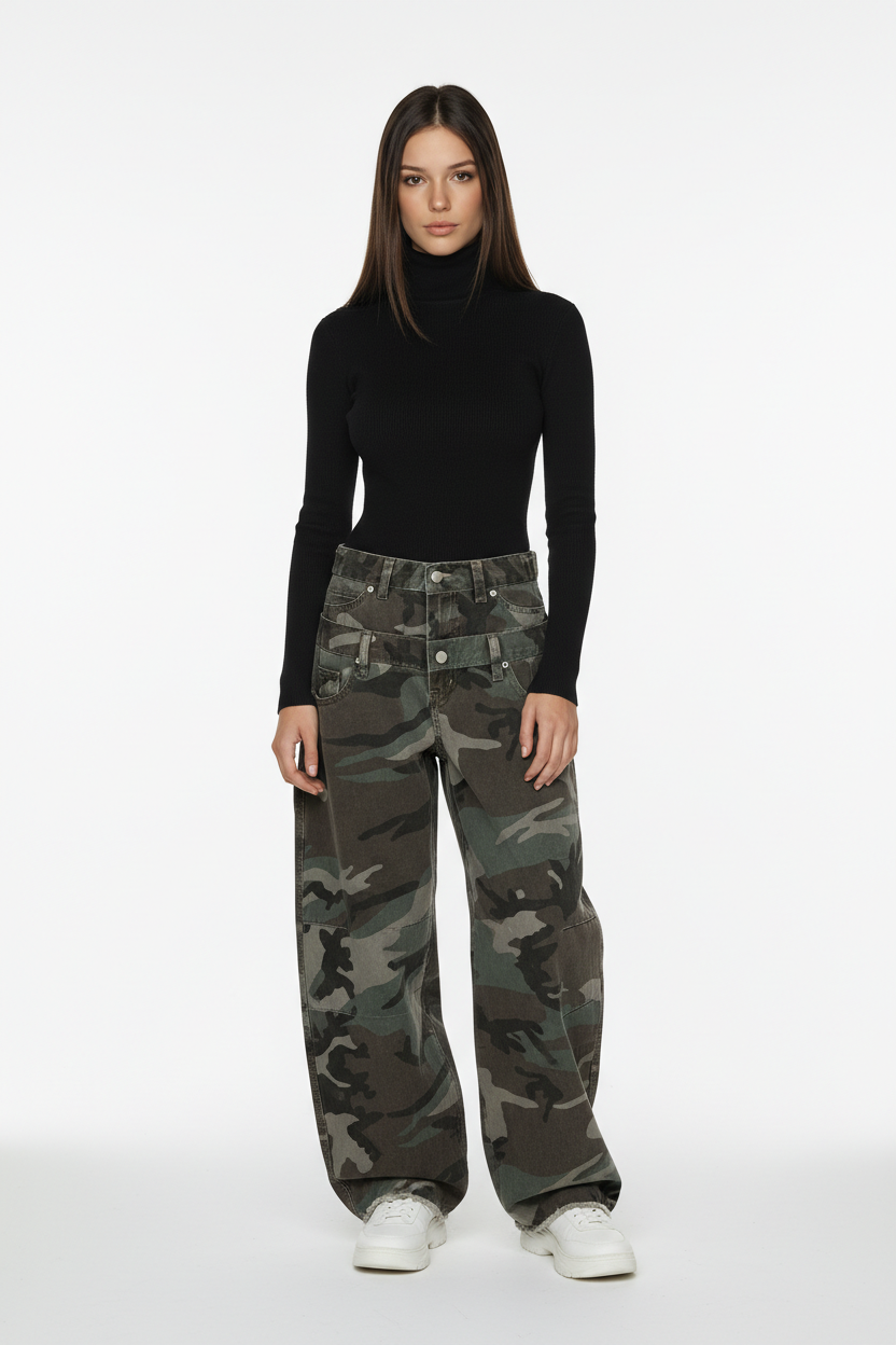Pantalon Baggy Camuflaje By Sirenza Moda