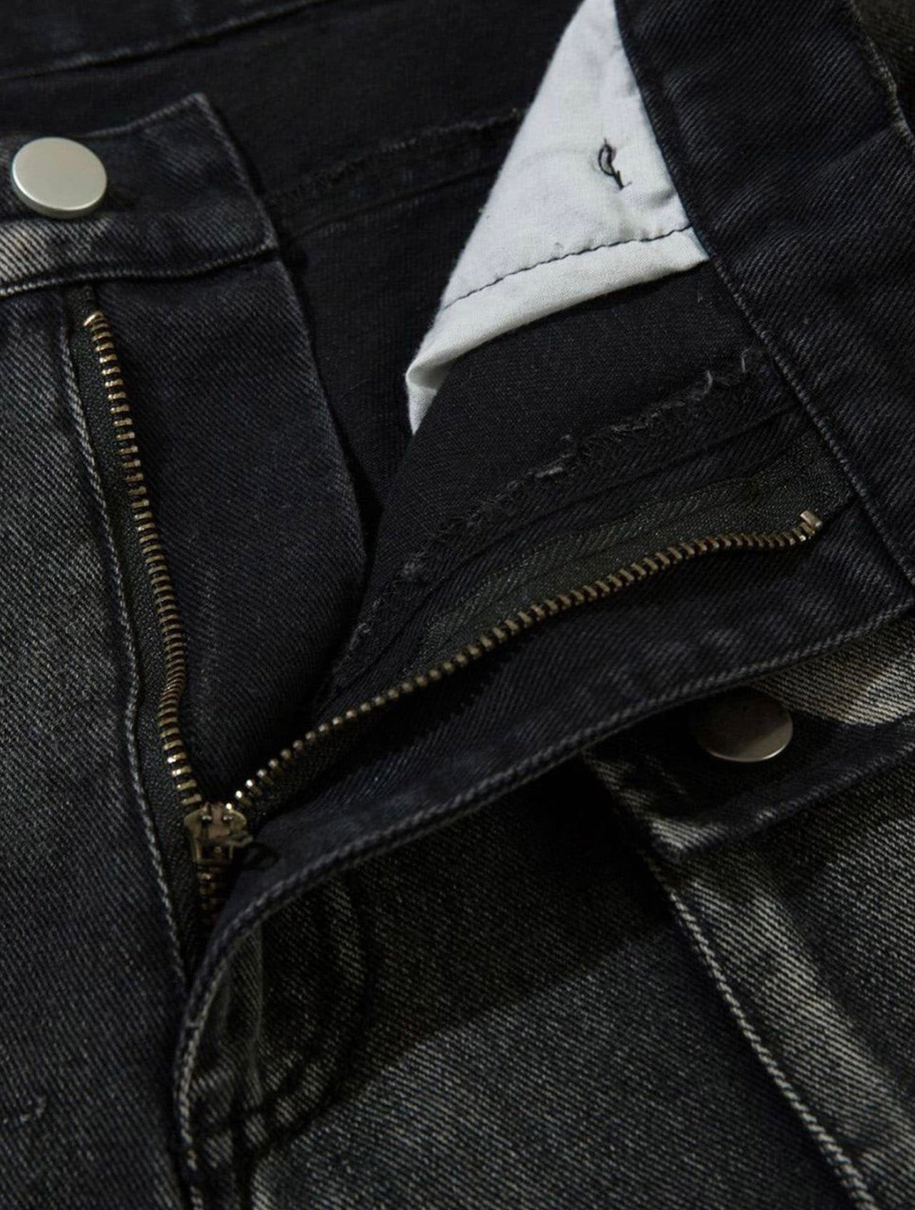 Pantalón Cargo Denim Negro Wide Fit