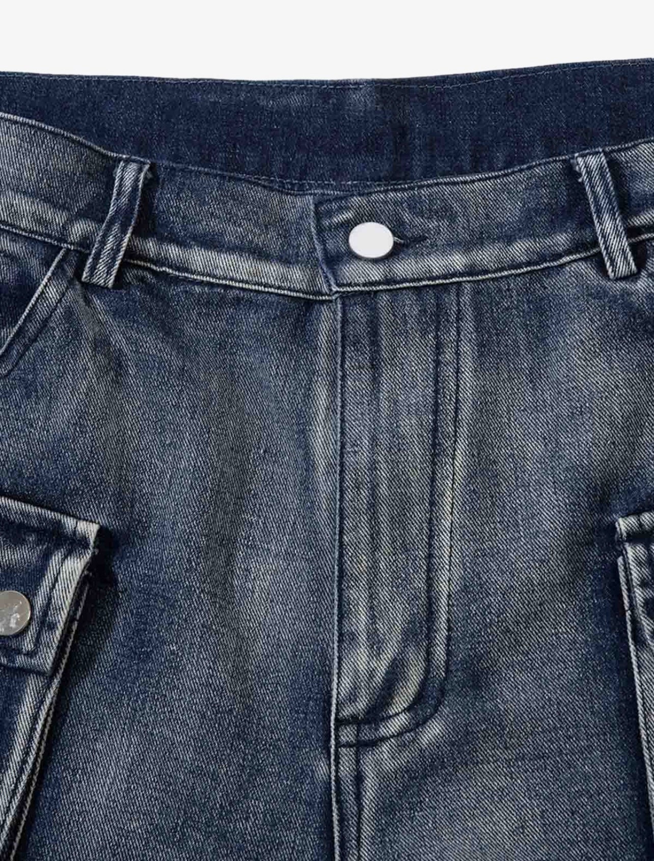 Pantalón Cargo Denim Negro Wide Fit