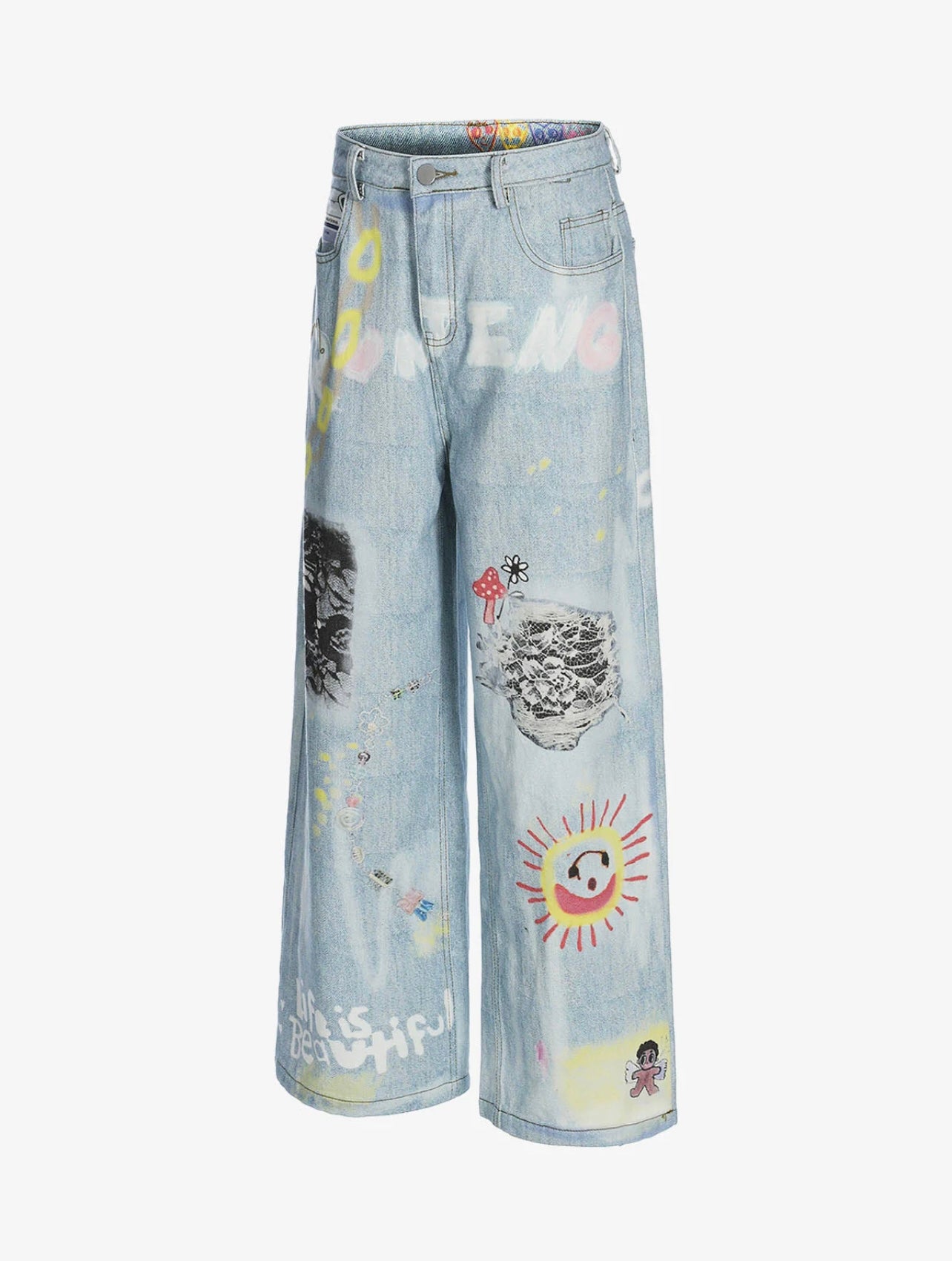 Pantalón con estampado graffiti