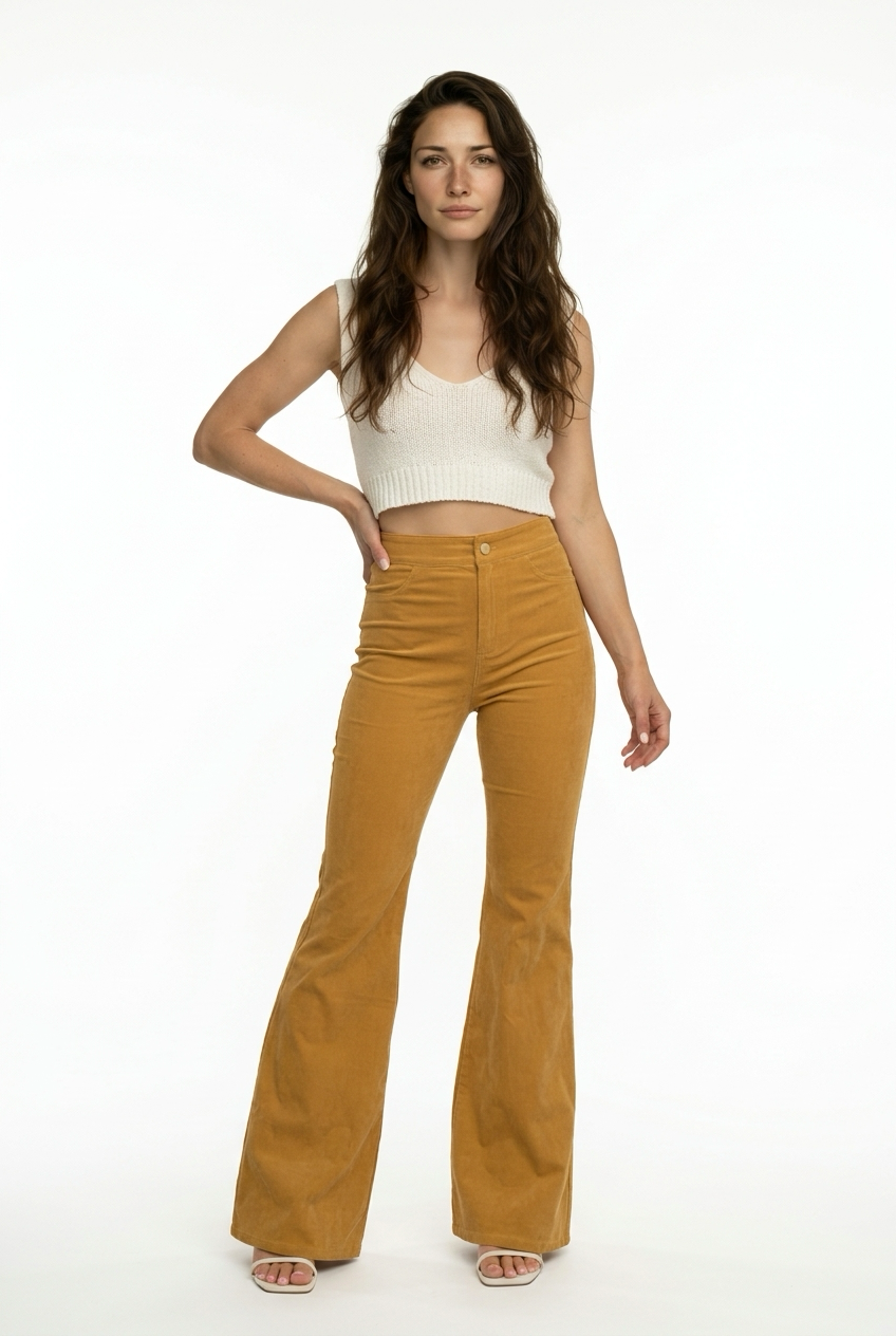 Pantalon Vaquero ancho con cintura alta