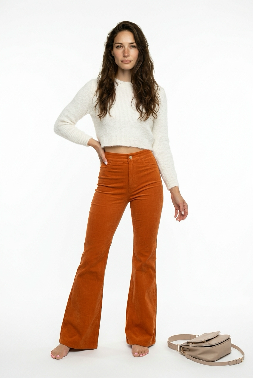 Pantalon Vaquero ancho con cintura alta