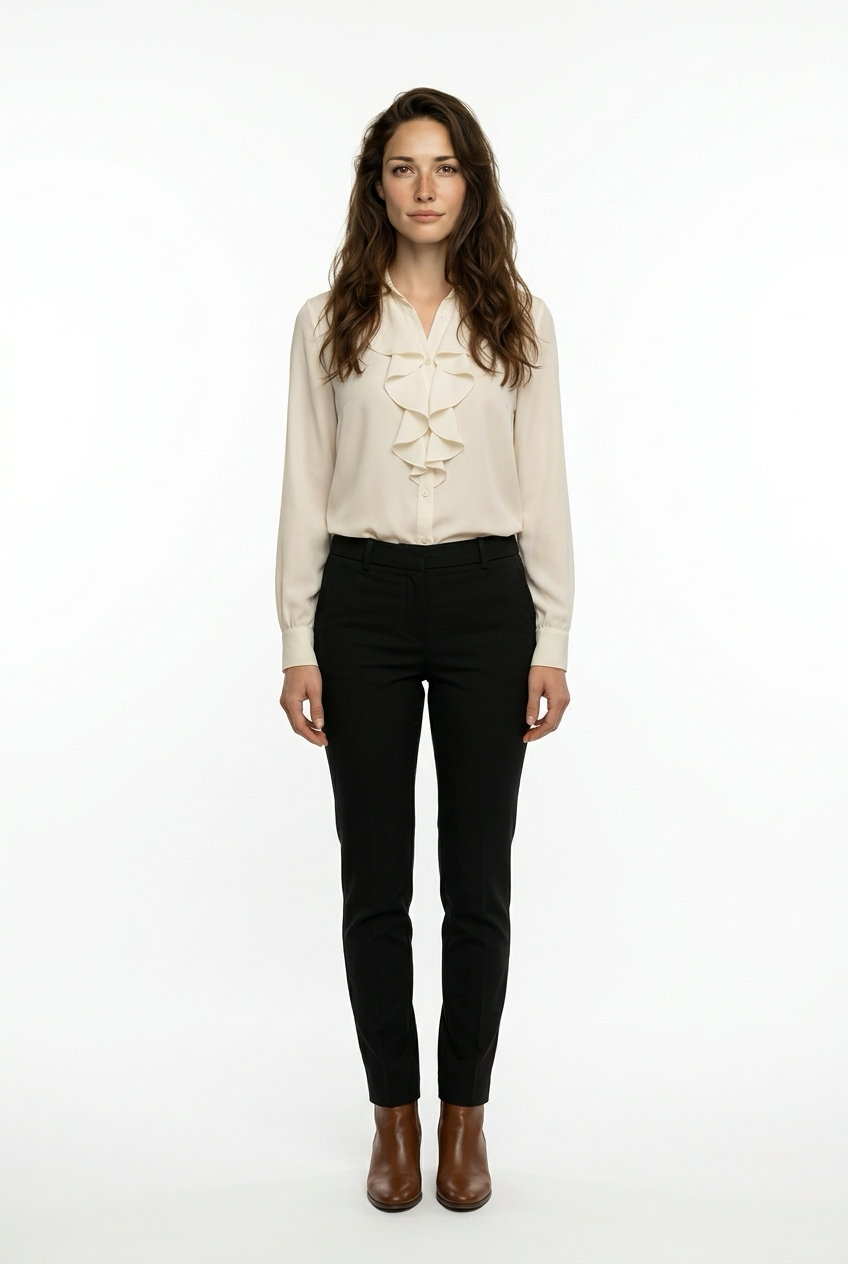 Sophia | Blusa con Volantes Mujer | Gola y Manga Larga