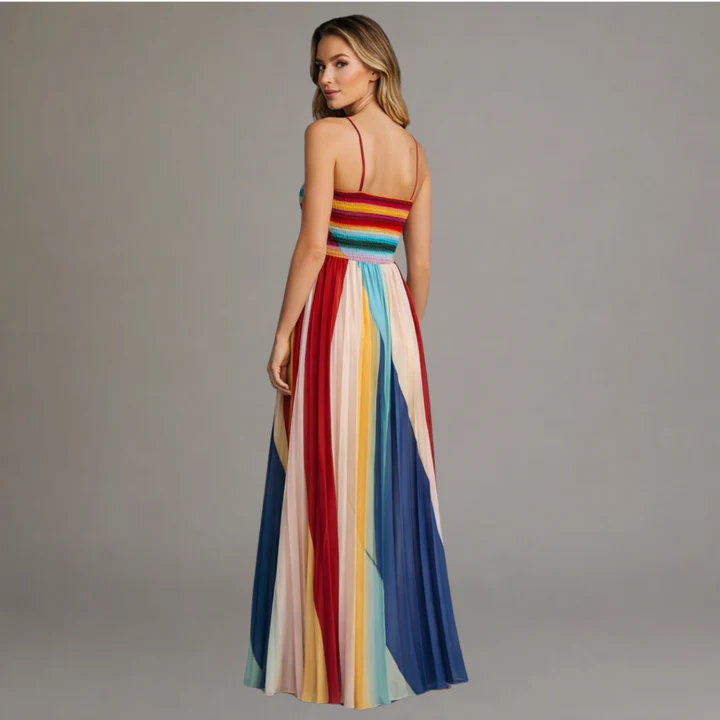 Vestido largo casual de colores