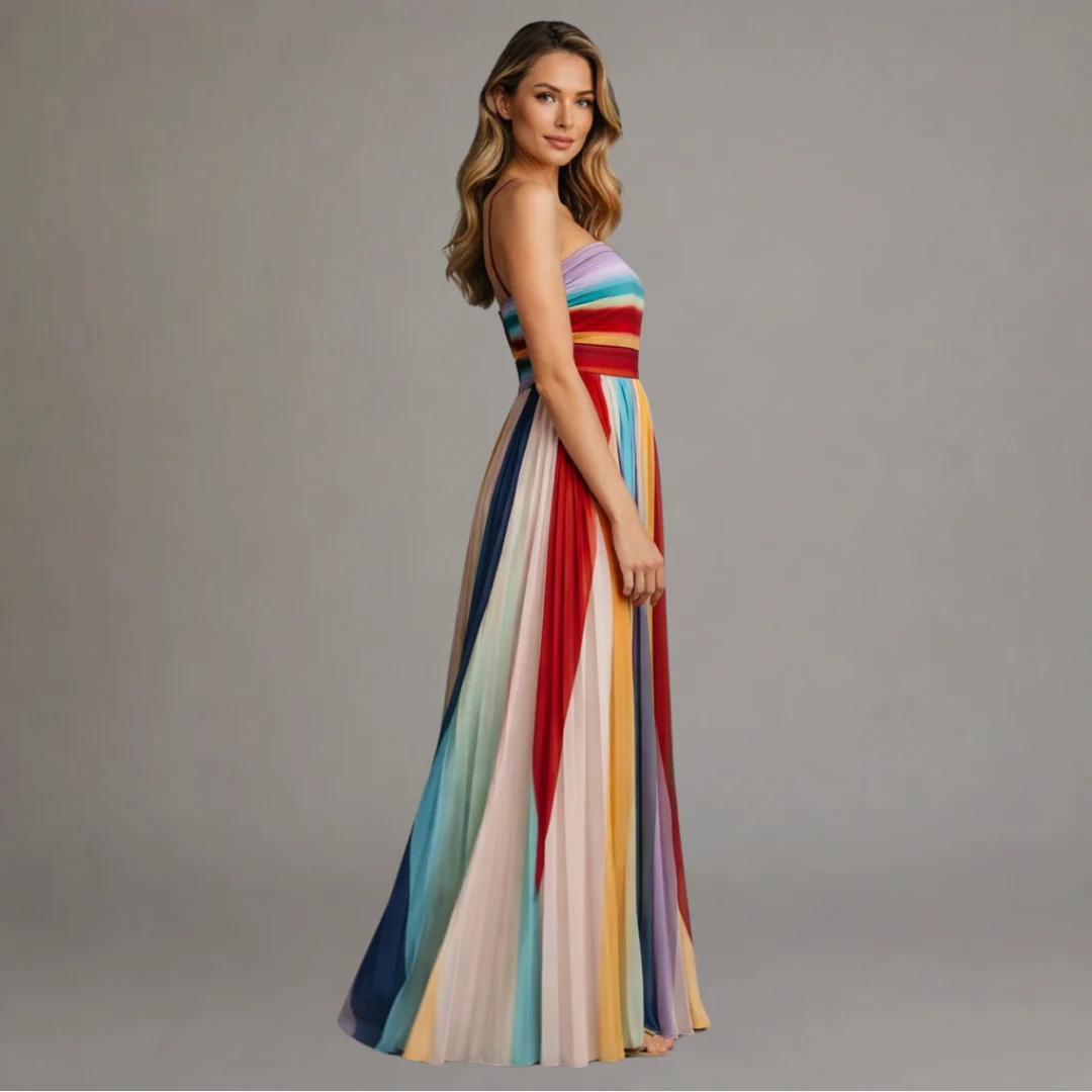 Vestido largo casual de colores