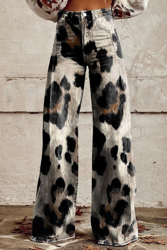 Leopardo - Pantalones bohemios de elegancia exótica