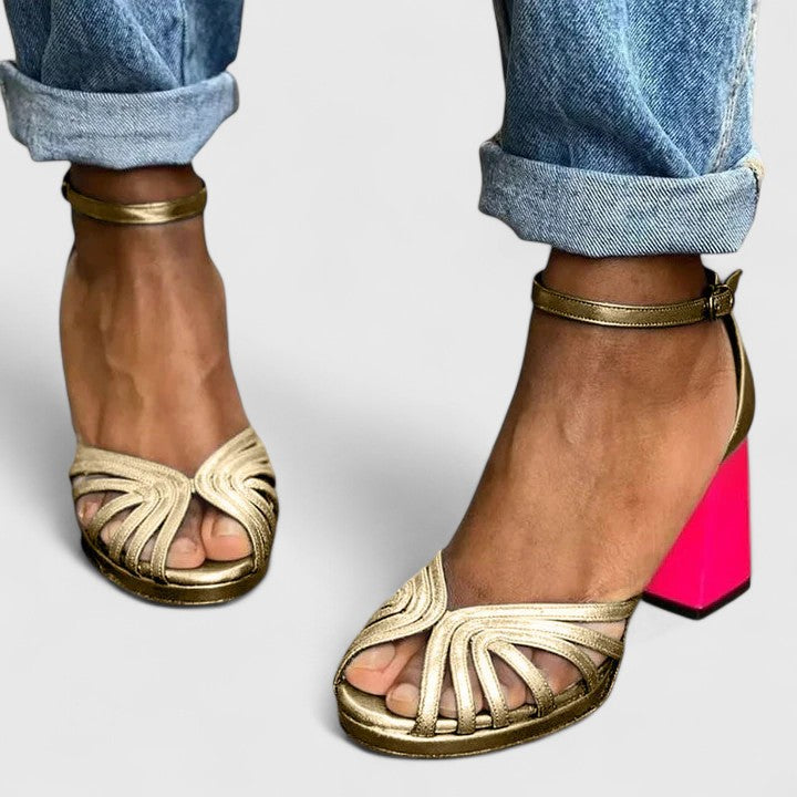 Noelia - Zapatos de punta abierta: Elegantes Pasos