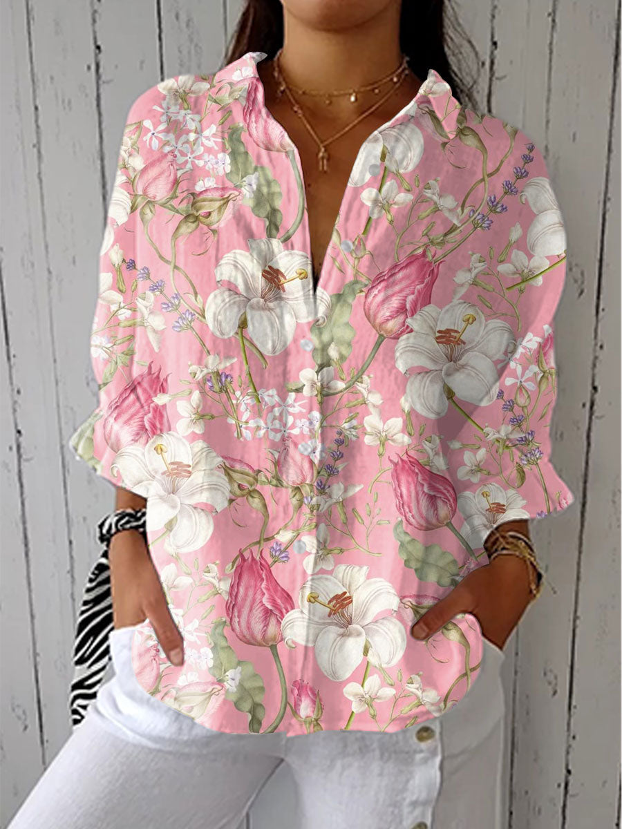 ANA - BLUSA FLORAL ELEGANTE