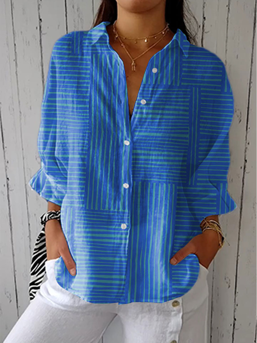 LUCIA - BLUSA DE RAYAS AZULES