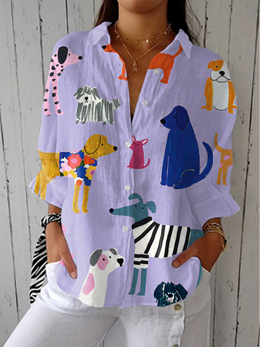 LOLA - BLUSA CON ESTAMPADO DE PERRO JUGUETON
