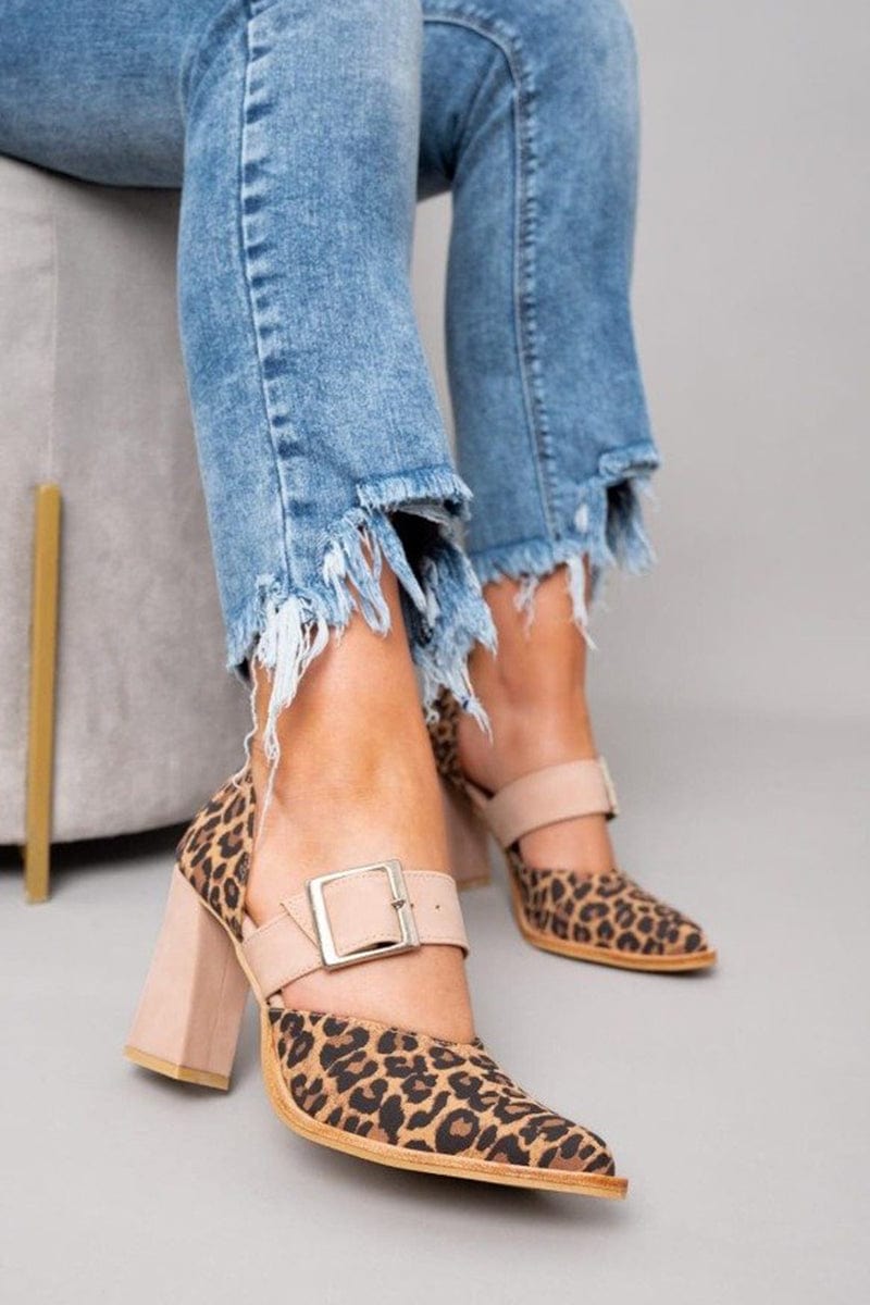 Lana™- Zapatos de Tacón  con Estampado de Leopardo Atrevido