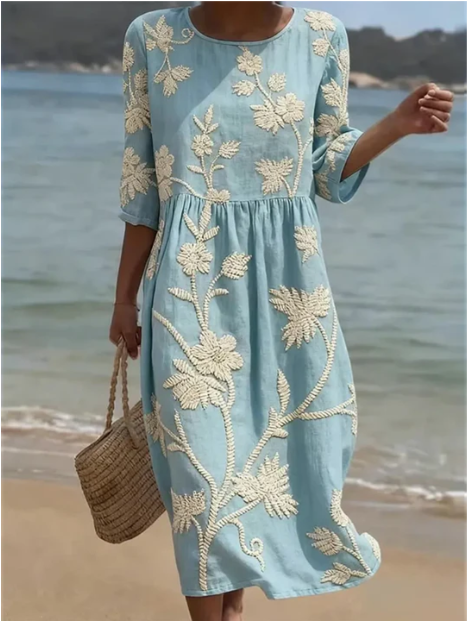 Marijose - Vestido Midi Floral | Elegancia Primaveral