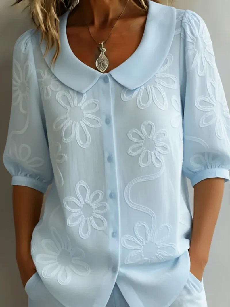 Blusa floral elegante