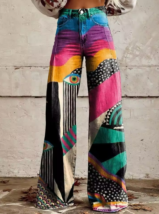 Talia - Pantalones Campana Boho Chic